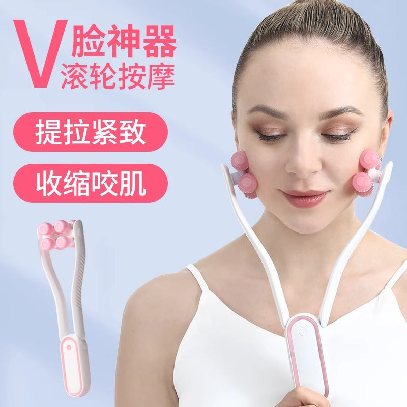 Manual roller facial massager V face double chin lifting artifact beauty firming masseter facial massager - image 1