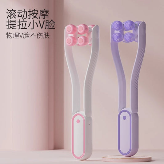 Manual roller facial massager V face double chin lifting artifact beauty firming masseter facial massager - image 2