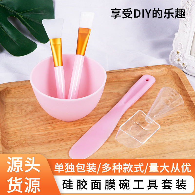 Silicone mask Bowl suit soft film bowl full set of homemade mask tools soft bowl medium large mask stick DIY - image 1