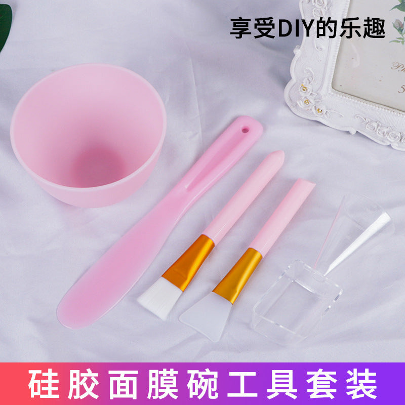 Silicone mask Bowl suit soft film bowl full set of homemade mask tools soft bowl medium large mask stick DIY - image 2
