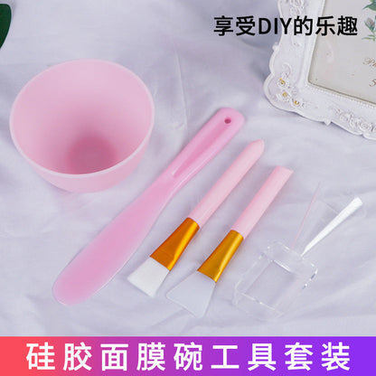Silicone mask Bowl suit soft film bowl full set of homemade mask tools soft bowl medium large mask stick DIY - image 2
