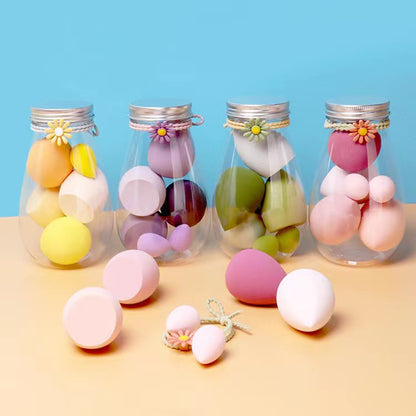 Drift Bottle Beauty Egg Set 4 Large + 3 Small 4 Large + 2 Small Drift Bottled Powder Puff Set Makeup Egg Makeup Egg - image 2