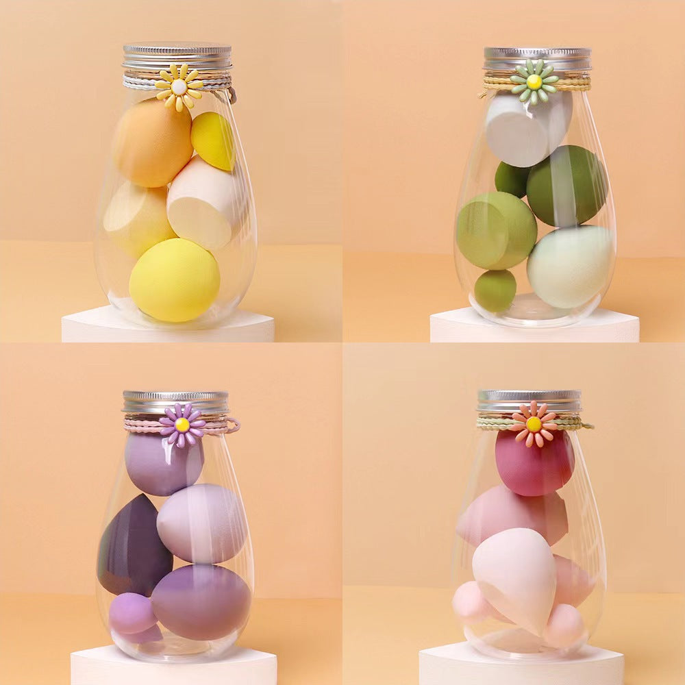 Drift Bottle Beauty Egg Set 4 Large + 3 Small 4 Large + 2 Small Drift Bottled Powder Puff Set Makeup Egg Makeup Egg - image 3