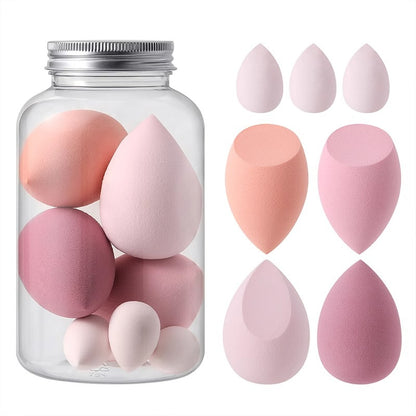 Drift Bottle Beauty Egg Set 4 Large + 3 Small 4 Large + 2 Small Drift Bottled Powder Puff Set Makeup Egg Makeup Egg - image 4