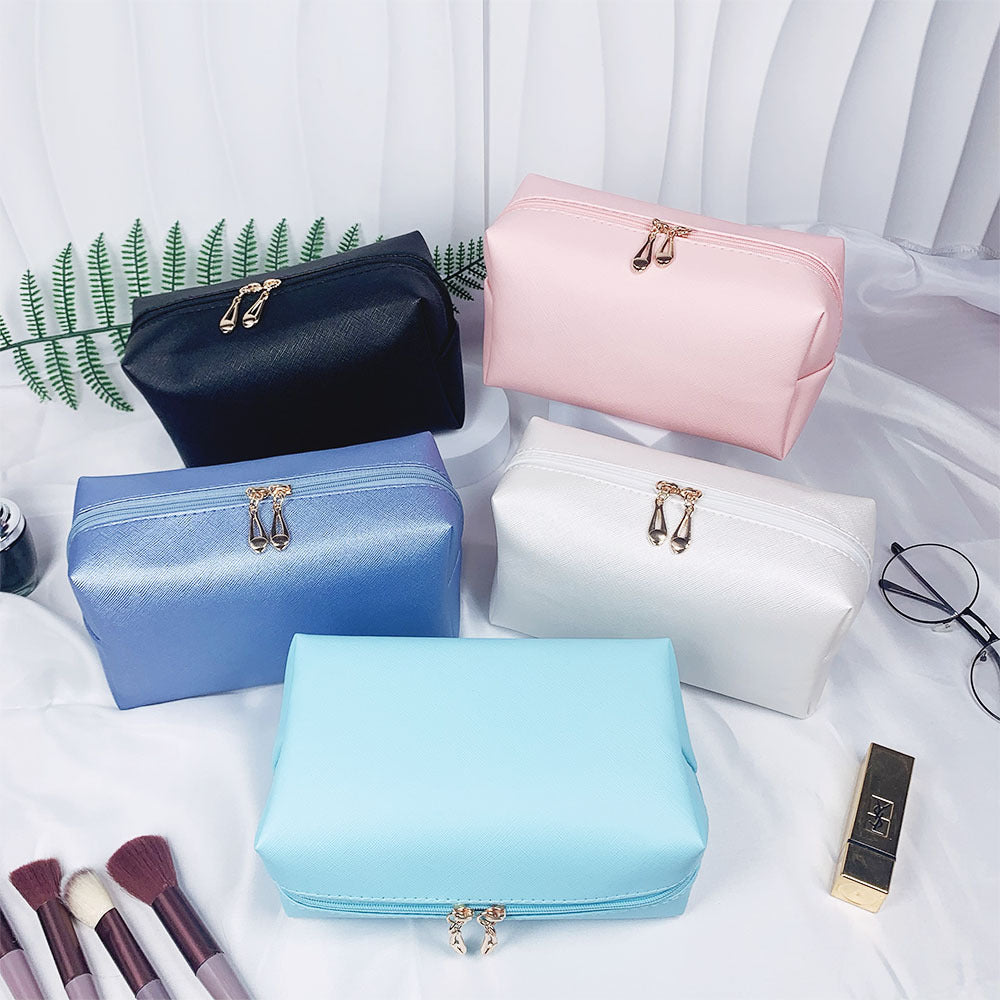 Cross-border Hot-selling Cosmetic Bag Storage Bag Portable Women's Trumpeter Mouth Red Envelope PU Large Capacity Waterproof Toiletry Bag - image 2