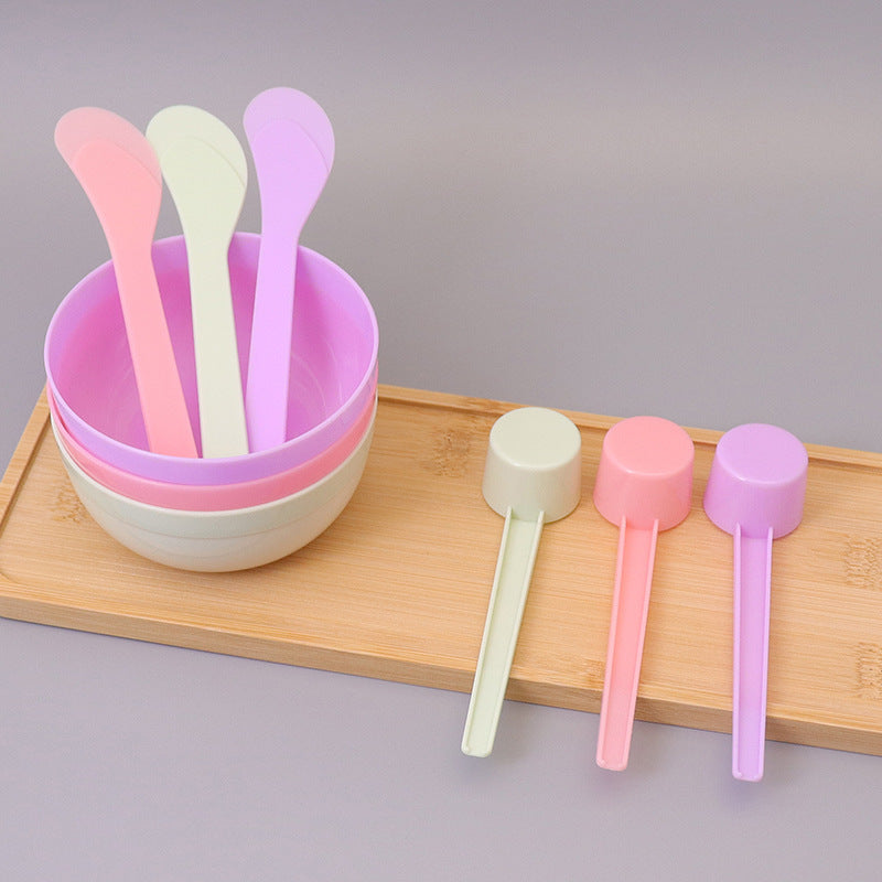 Wholesale DIY Facial Mask 3-Piece Set Plastic Bowl Mask Bowl Mixing Bowl Mixing Stick Spa 3 # Bowl Mask Application Tool - image 4