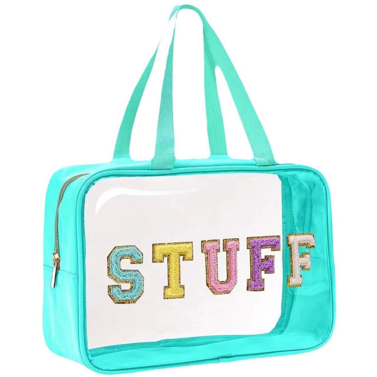 Cross-border Double Portable Transparent Cosmetic Storage Bag Embroidered Letters Cosmetic Bag Large Capacity Multifunctional Wash Bag - image 5