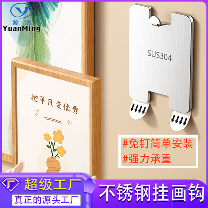 Stainless Steel Picture Hanging Hook, No Punching, Special Hanging Nail for Wedding Photos, Photo Frame Hanging on the Wall, Fixed Picture Frame Hook, Traceless - image 1