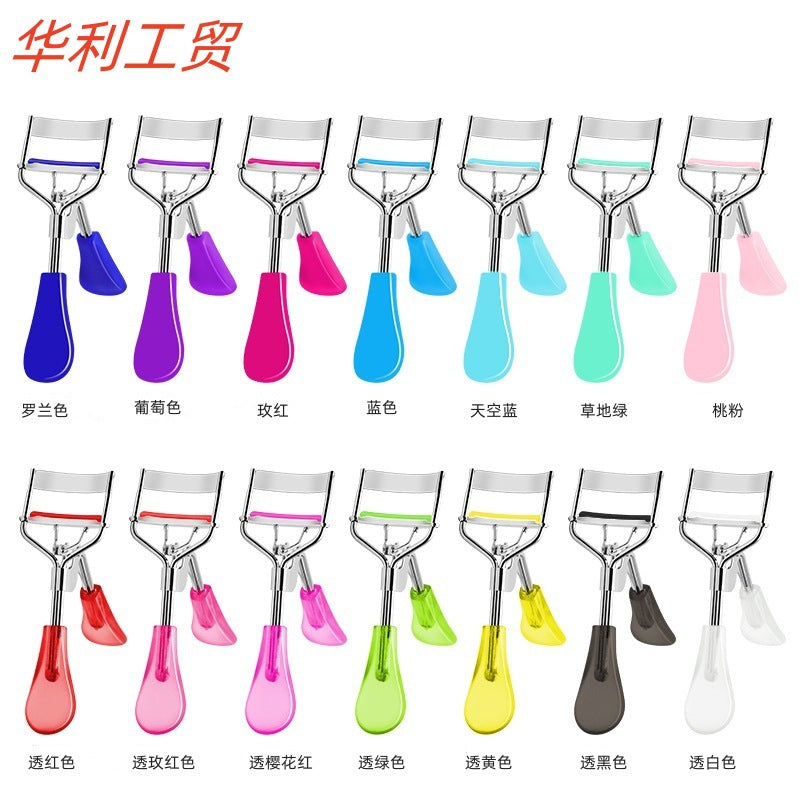 A4 Transparent Duck Tongue Handle Wide-Angle Eyelash Curler Eyelash Curler Yangjiang Manufacturer Wholesale Non-Slip Exquisite Curling - image 1