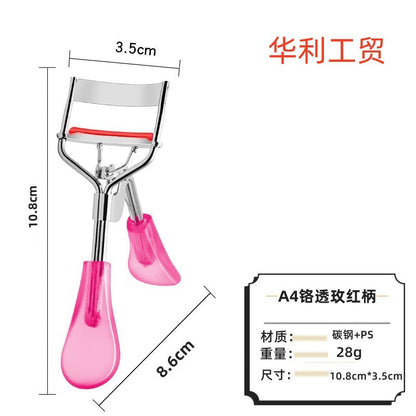 A4 Transparent Duck Tongue Handle Wide-Angle Eyelash Curler Eyelash Curler Yangjiang Manufacturer Wholesale Non-Slip Exquisite Curling - image 3