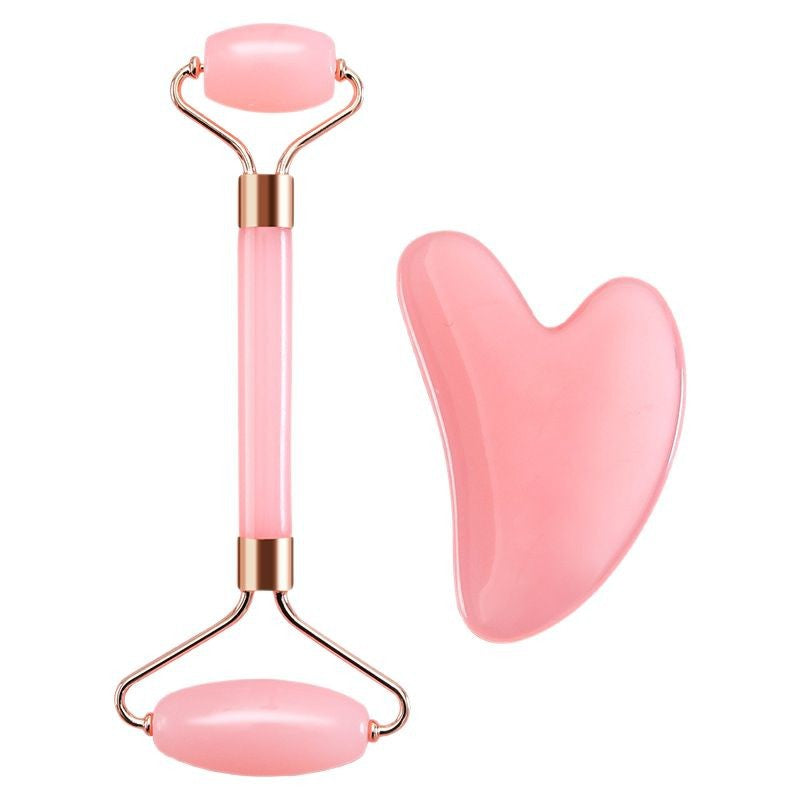 Powder crystal roller massager suit non-jade face roller massager facial beauty shaving double head massage stick - image 5