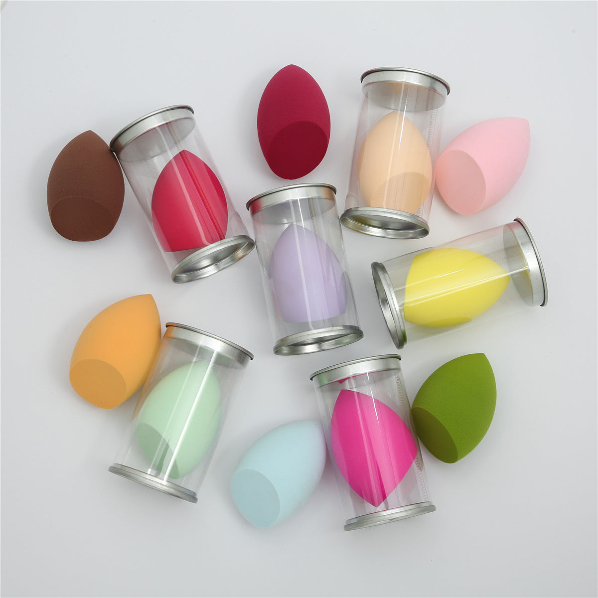 4*6 Jing A-Grade Non-Latex Powder Puff Water Drop Gourd Oblique Cut Powder Puff Face Wash Puff Makeup Cotton Beauty Egg Wet and Dry Use - image 4