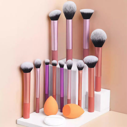 12 professional makeup brush suit full set of loose powder brush concealer eye shadow brush source factory in stock long tube set brush - image 1