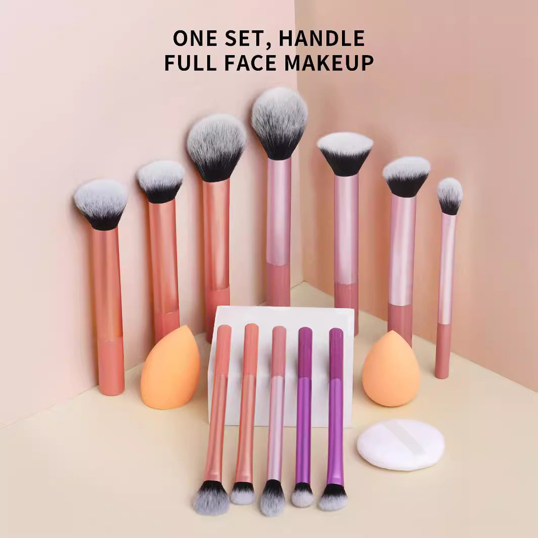 12 professional makeup brush suit full set of loose powder brush concealer eye shadow brush source factory in stock long tube set brush - image 2