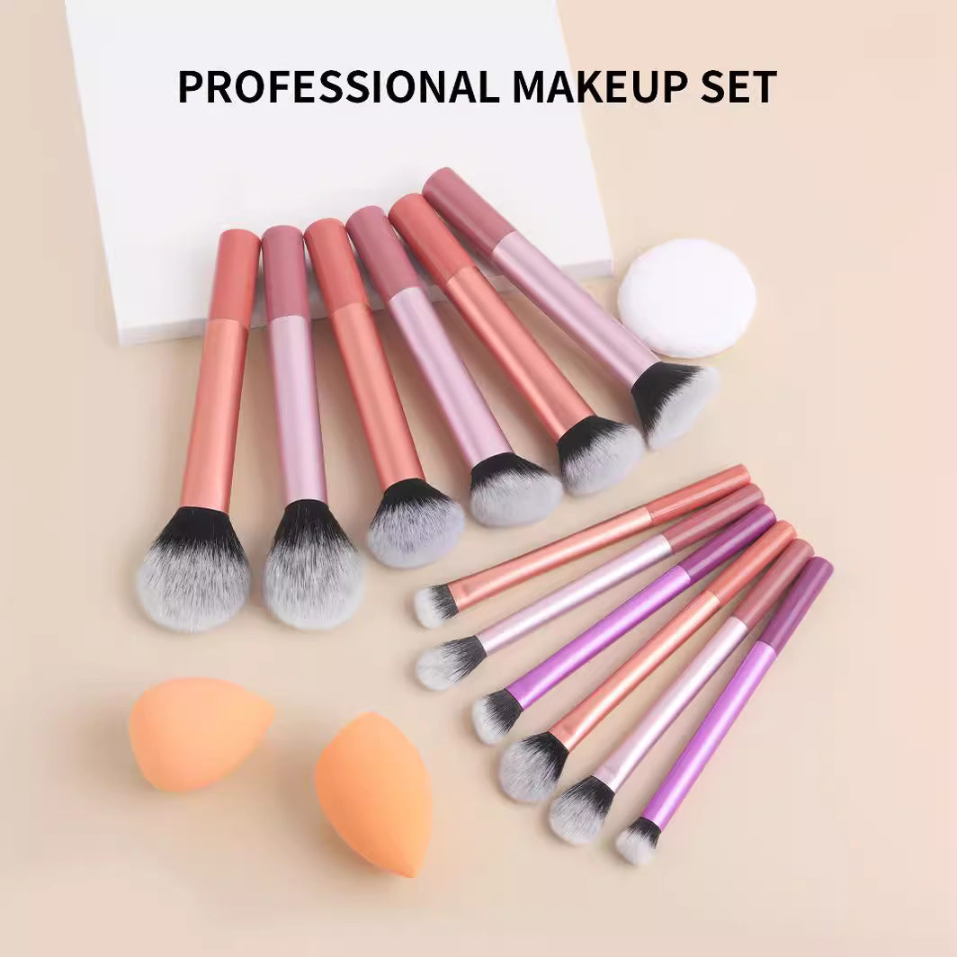 12 professional makeup brush suit full set of loose powder brush concealer eye shadow brush source factory in stock long tube set brush - image 3