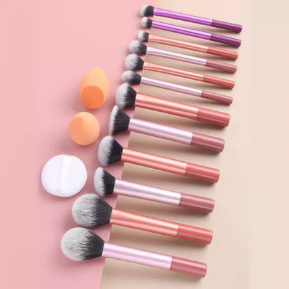 12 professional makeup brush suit full set of loose powder brush concealer eye shadow brush source factory in stock long tube set brush - image 4