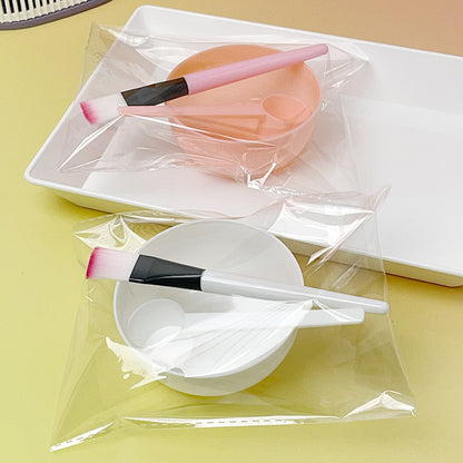 Disposable Beauty Spa Tool Mask Bowl + Spoon Measuring Cup + Soft Brush DIY Mask 3-Piece Set Wholesale - image 4