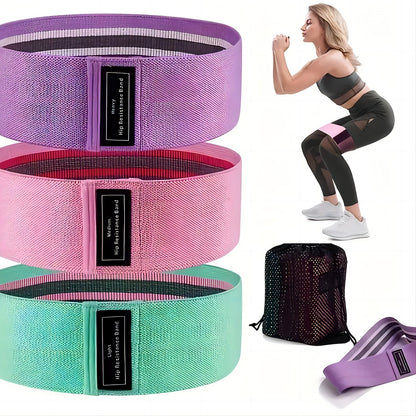 Cross-border Squat Yoga Resistance Band Cotton Hip Beauty Circle Hip Circle Squat Training Hip Ring stretch band tension band - image 1