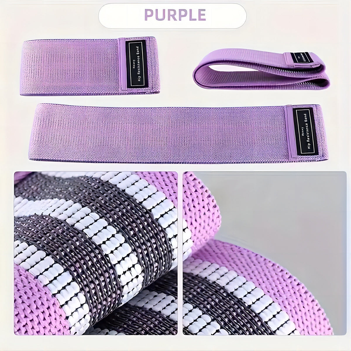 Cross-border Squat Yoga Resistance Band Cotton Hip Beauty Circle Hip Circle Squat Training Hip Ring stretch band tension band - image 4