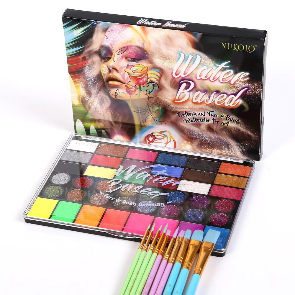 Cross-border special for 42 color water-soluble body painting suit children face color paint Halloween Christmas makeup - image 1