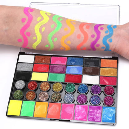 Cross-border special for 42 color water-soluble body painting suit children face color paint Halloween Christmas makeup - image 3