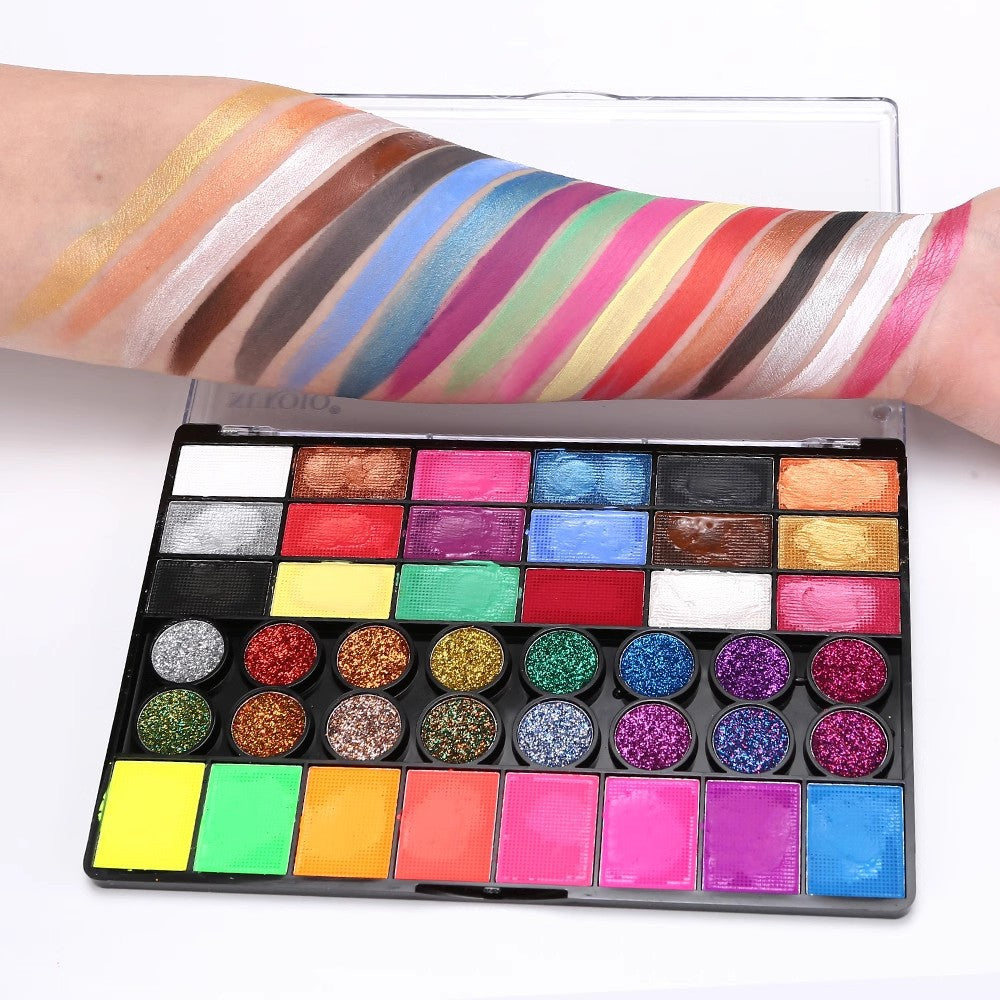 Cross-border special for 42 color water-soluble body painting suit children face color paint Halloween Christmas makeup - image 4