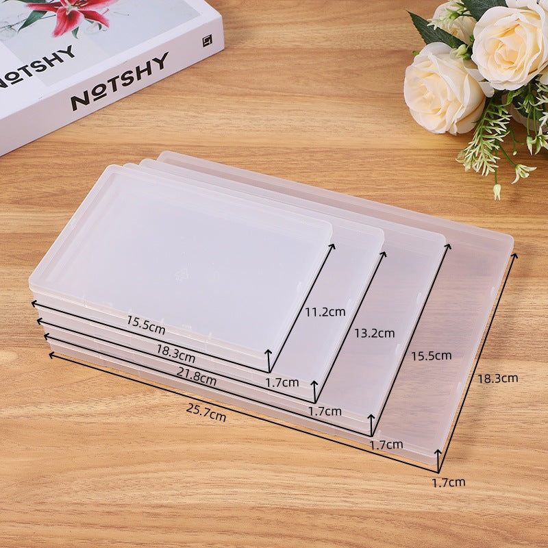 High 1.7 cross-border flat box transparent plastic box desktop storage finishing box nail art parts box rectangular packaging box - image 1