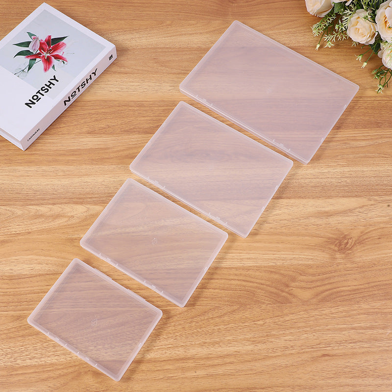 High 1.7 cross-border flat box transparent plastic box desktop storage finishing box nail art parts box rectangular packaging box - image 2