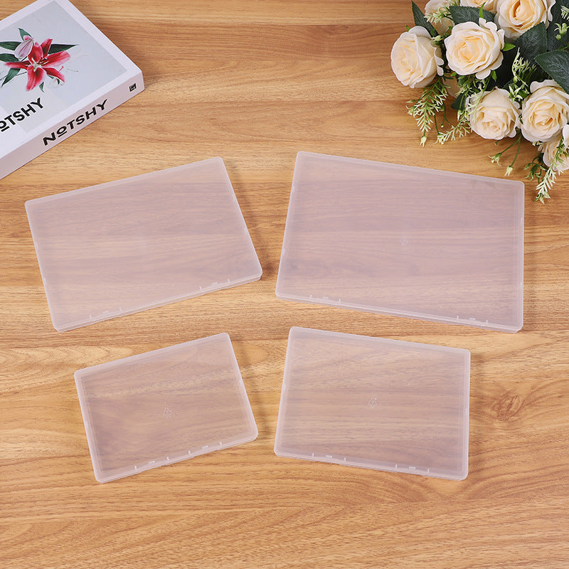 High 1.7 cross-border flat box transparent plastic box desktop storage finishing box nail art parts box rectangular packaging box - image 3