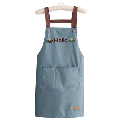 Apron waterproof oil-proof printing LOGO waist stall kitchen anti-fouling nail salon catering men's and women's work clothes wholesale - image 5