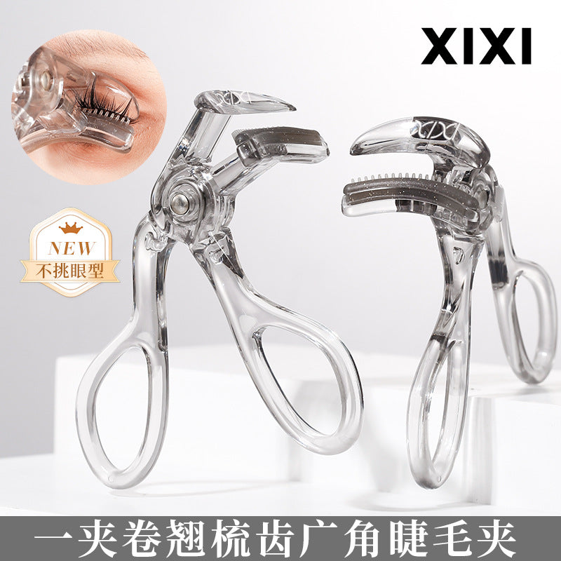 Xixi Toothed Eyelash Curler Natural Curling Long-Lasting Styling Wide-Angle Frameless Sunflower Eyelash Curler for Beginners - image 1
