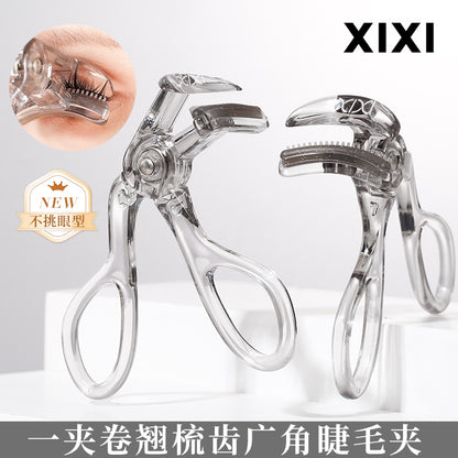 Xixi Toothed Eyelash Curler Natural Curling Long-Lasting Styling Wide-Angle Frameless Sunflower Eyelash Curler for Beginners - image 1
