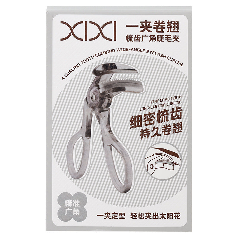 Xixi Toothed Eyelash Curler Natural Curling Long-Lasting Styling Wide-Angle Frameless Sunflower Eyelash Curler for Beginners - image 5
