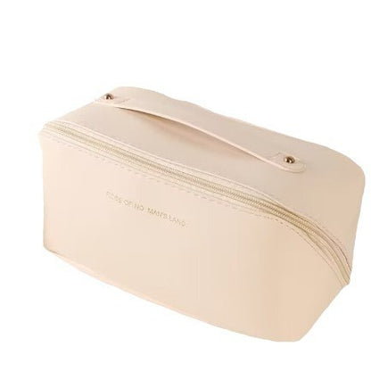 New Pu Leather Cosmetic Storage Bag, Large Capacity Pillow Makeup Bag, Travel Portable Women's Toiletry Bag, Thickened and Waterproof - image 5