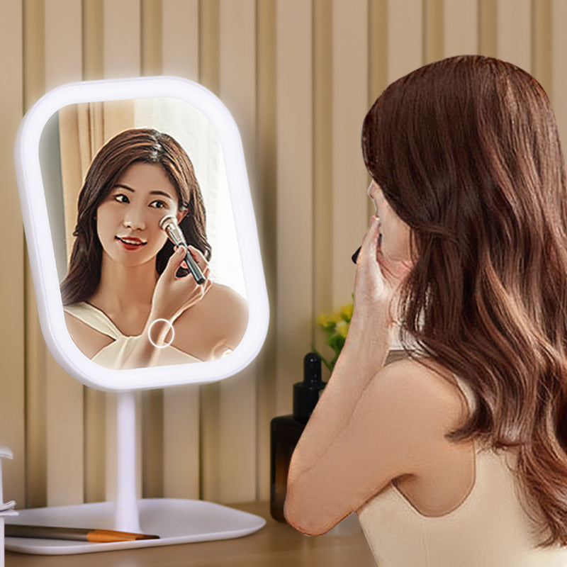 Led Light European Makeup Mirror Desktop Multi-Functional Makeup Mirror with Light Adjustable Desktop Makeup Mirror on the Table - image 4