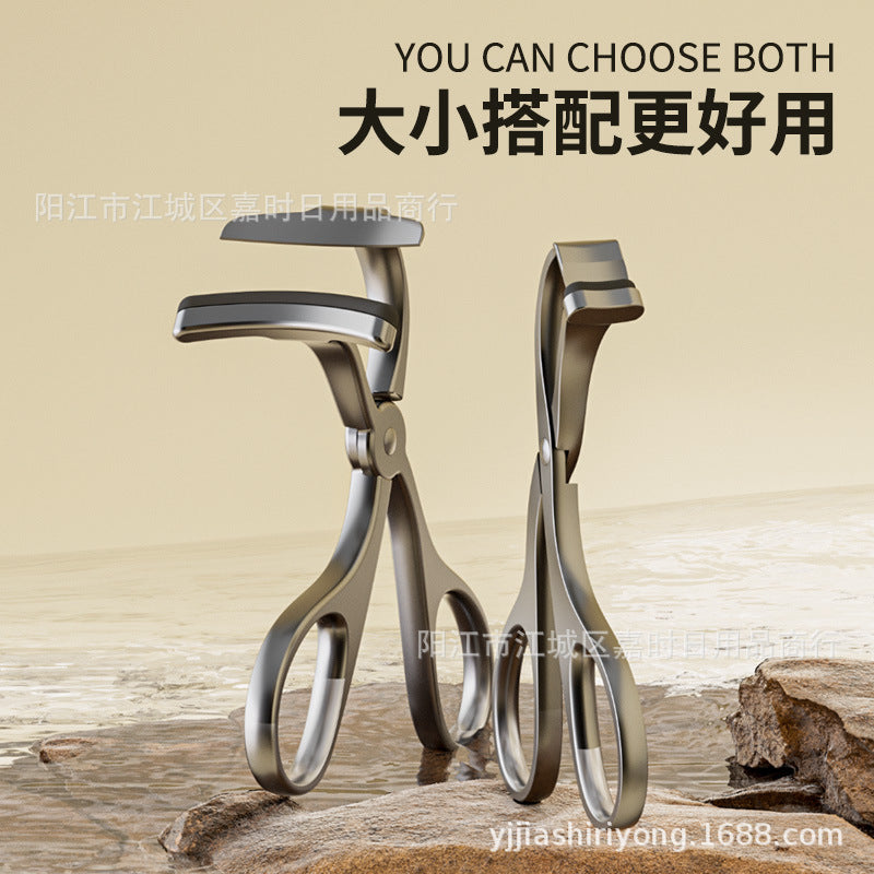 Eyelash curler one-clip curling borderless eyelash curler portable long-lasting styling wide-angle partial eyelash curler - image 1