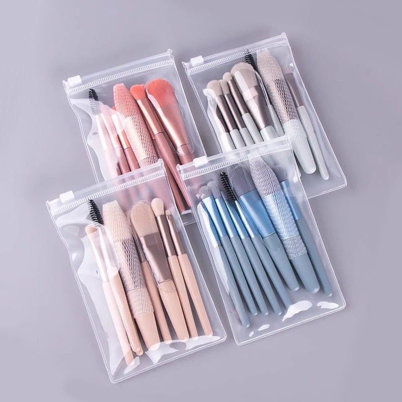 8 Makeup Brush Set Macaron Brush Portable Concealer Makeup Brush Cross-border Beauty Tool Blush Brush - image 1