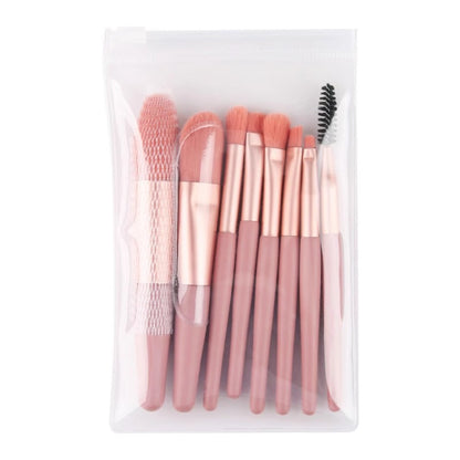 8 Makeup Brush Set Macaron Brush Portable Concealer Makeup Brush Cross-border Beauty Tool Blush Brush - image 3