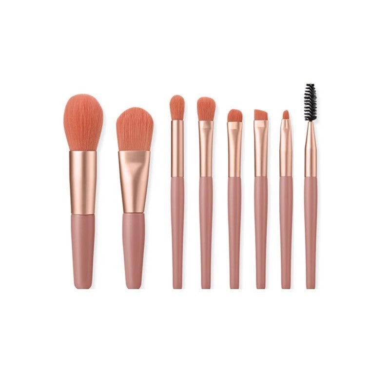 8 Makeup Brush Set Macaron Brush Portable Concealer Makeup Brush Cross-border Beauty Tool Blush Brush - image 5