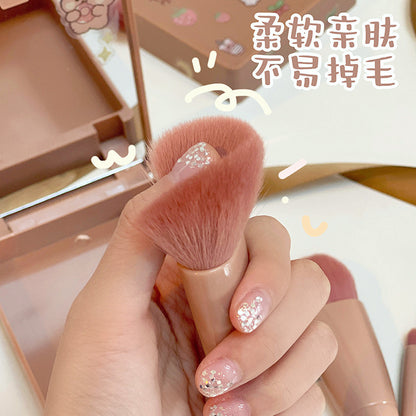 New Travel 5-piece Mirror Box Makeup Brush Set Portable Multi-functional Powder Brush Blush Brush Beauty Tool - image 4