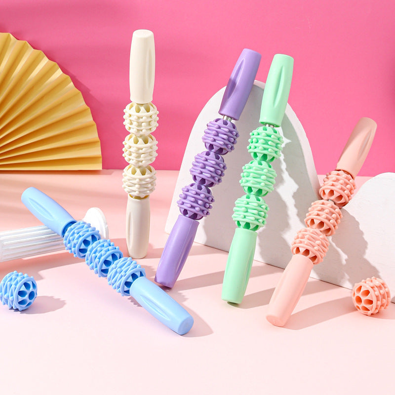 Yoga Massage Stick Mace Muscle Relaxer Fascia Ball Langya Roller Calf Massage Roller Leg Beauty Artifact - image 1