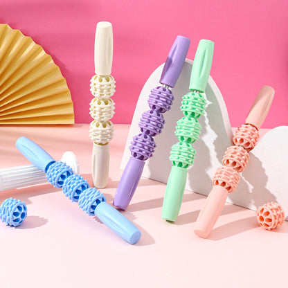 Yoga Massage Stick Mace Muscle Relaxer Fascia Ball Langya Roller Calf Massage Roller Leg Beauty Artifact - image 1