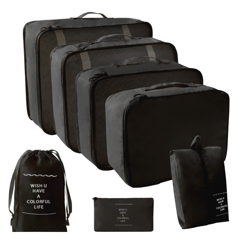 Travel Seven-piece Set Storage suit Clothes Quilt Underwear Multifunctional Portable Storage Bag Wash Makeup Storage Bag - image 2