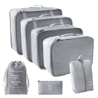 Travel Seven-piece Set Storage suit Clothes Quilt Underwear Multifunctional Portable Storage Bag Wash Makeup Storage Bag - image 4