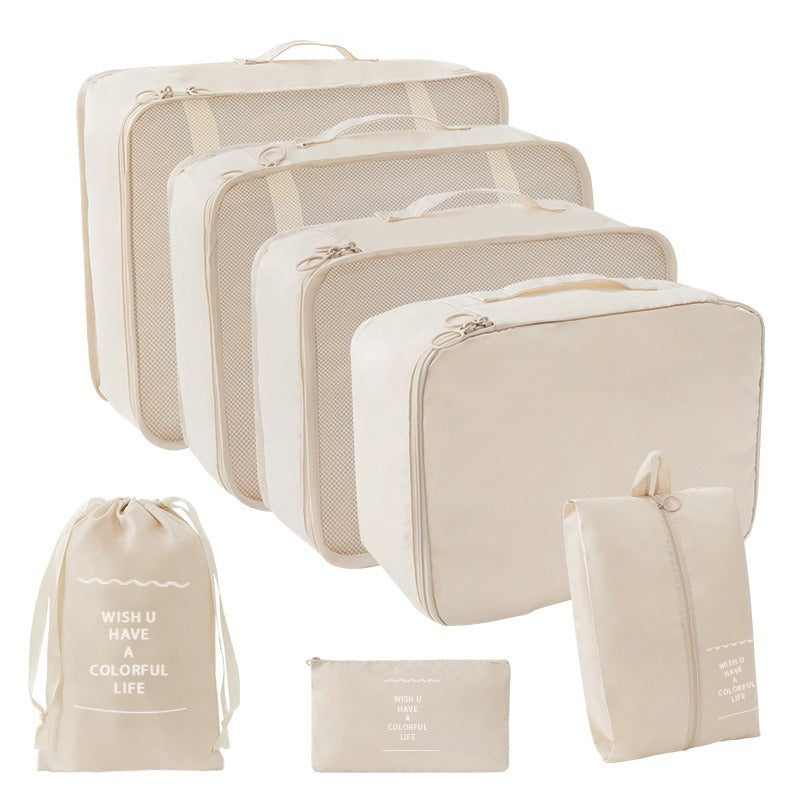 Travel Seven-piece Set Storage suit Clothes Quilt Underwear Multifunctional Portable Storage Bag Wash Makeup Storage Bag - image 5