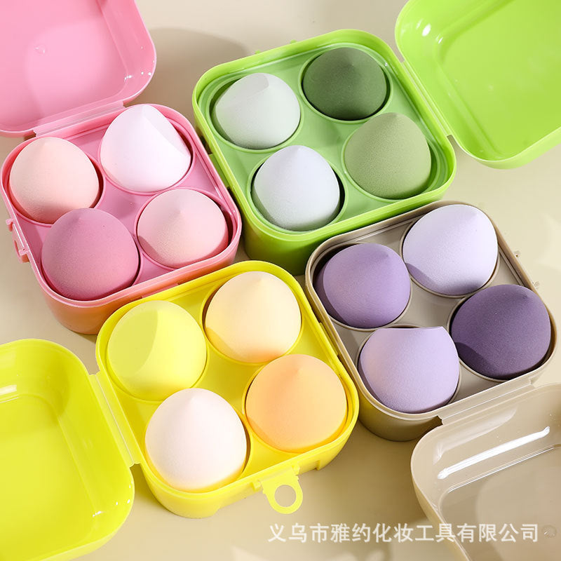 Cross-Border Best-Selling Beauty Blender Makeup Sponge Set Powder Puff Cushion Box Ultra-Soft Non-Absorbent Beauty Blender - image 3