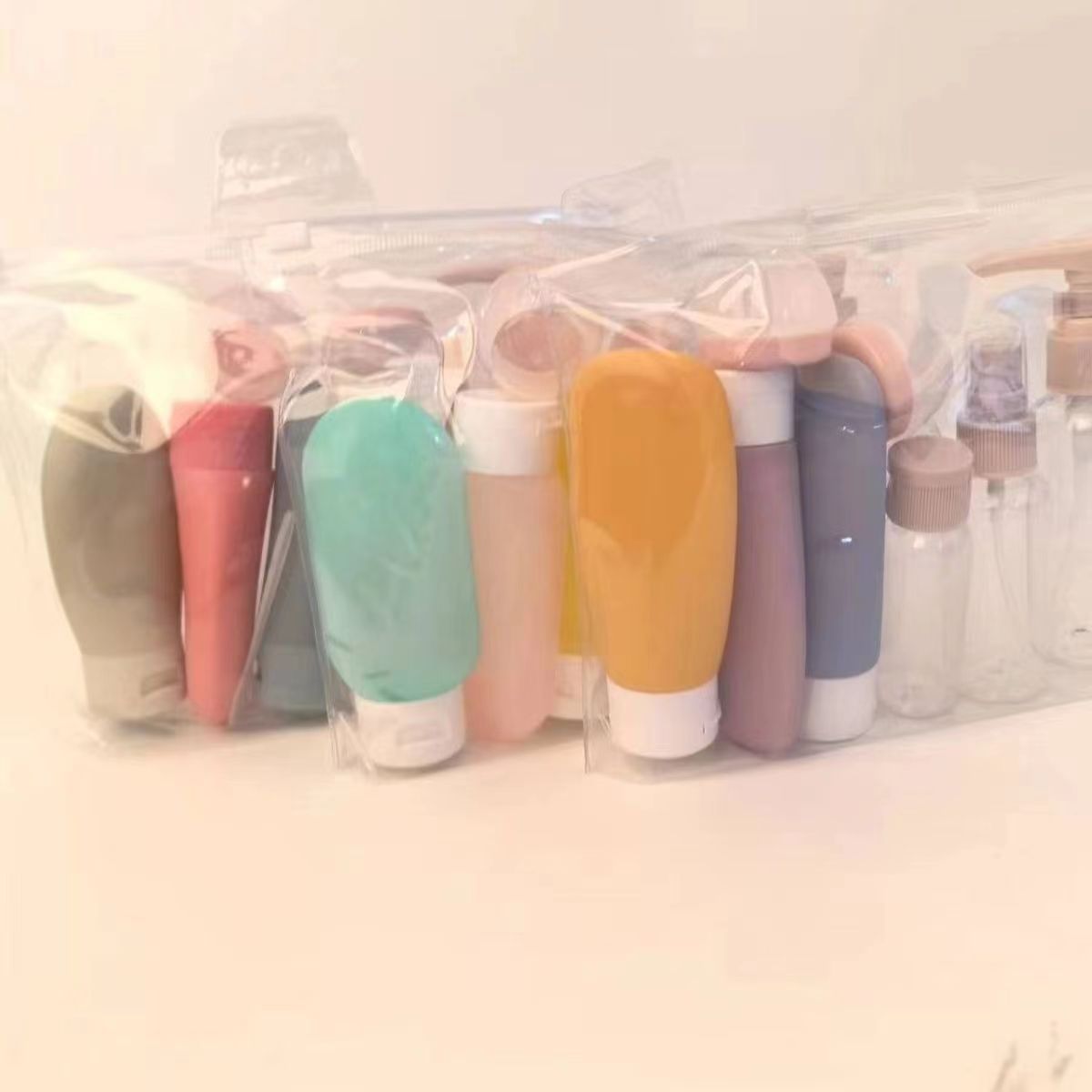 Makeup Water Travel Dispensing Bottle Flocked Inverted Colorful Blow Molding Empty Bottle Soft Plastic 60 ml Lotion Bottle Home - image 3