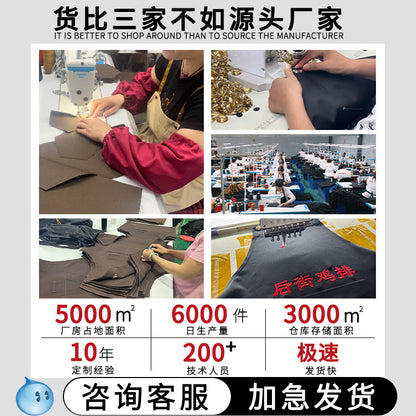 Cross-Border Thickeneded Canvas Cotton Apron with Custom Printed Logo Coffee Nail Salon Amazon Foreign Trade Export Apron - image 2