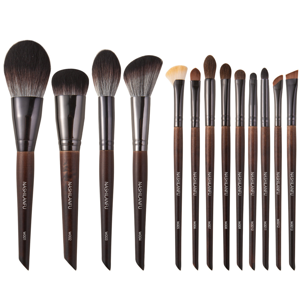 Cangzhou's New Wood Color 13 Wooden Handle Makeup Brush Set Loose Powder Brush Blush Foundation Concealer Eye Shadow Contour Brush - image 5