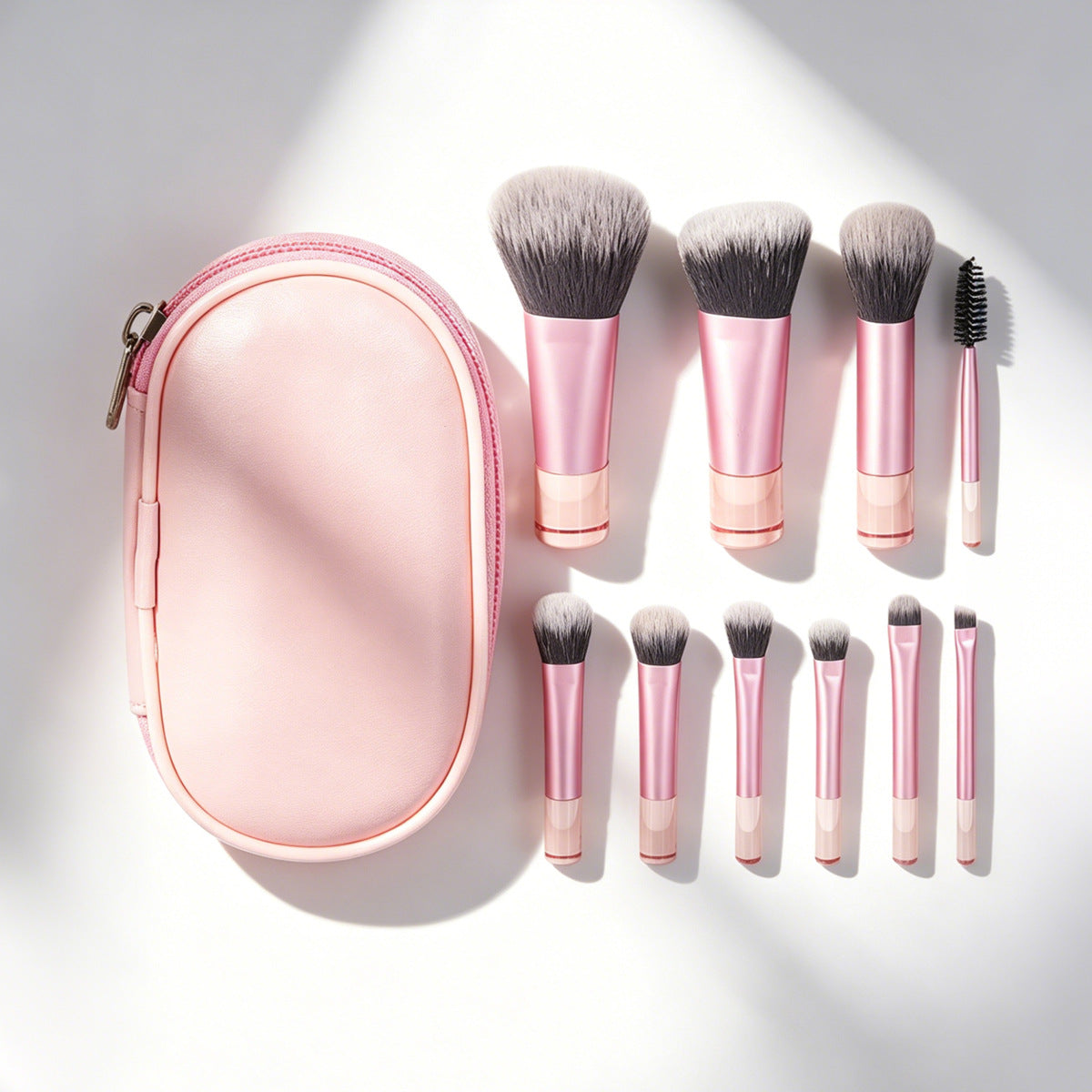 10 Mini Makeup Brushes, 10 Makeup Brushes with Short Handles, Multi-Color Set, Cross-Border, Dropshipping, Direct from Factory - image 1